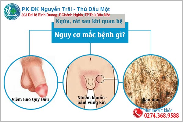 Ngứa, rát sau khi quan hệ có nguy cơ mắc phải bệnh lý nam khoa rất cao