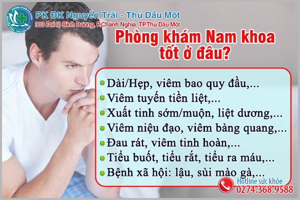 Phòng khám Nam khoa tốt ở đâu tại Bình Dương